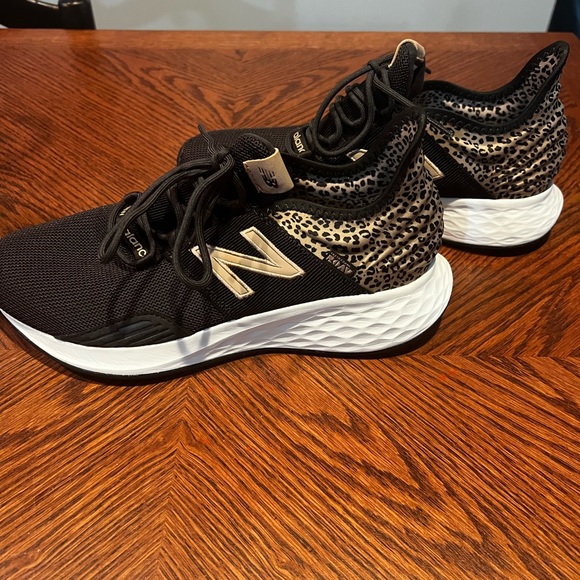 New Balance Shoes - New Balance Fresh Foam ROAV Women's Black and Leopard Print Sneakers